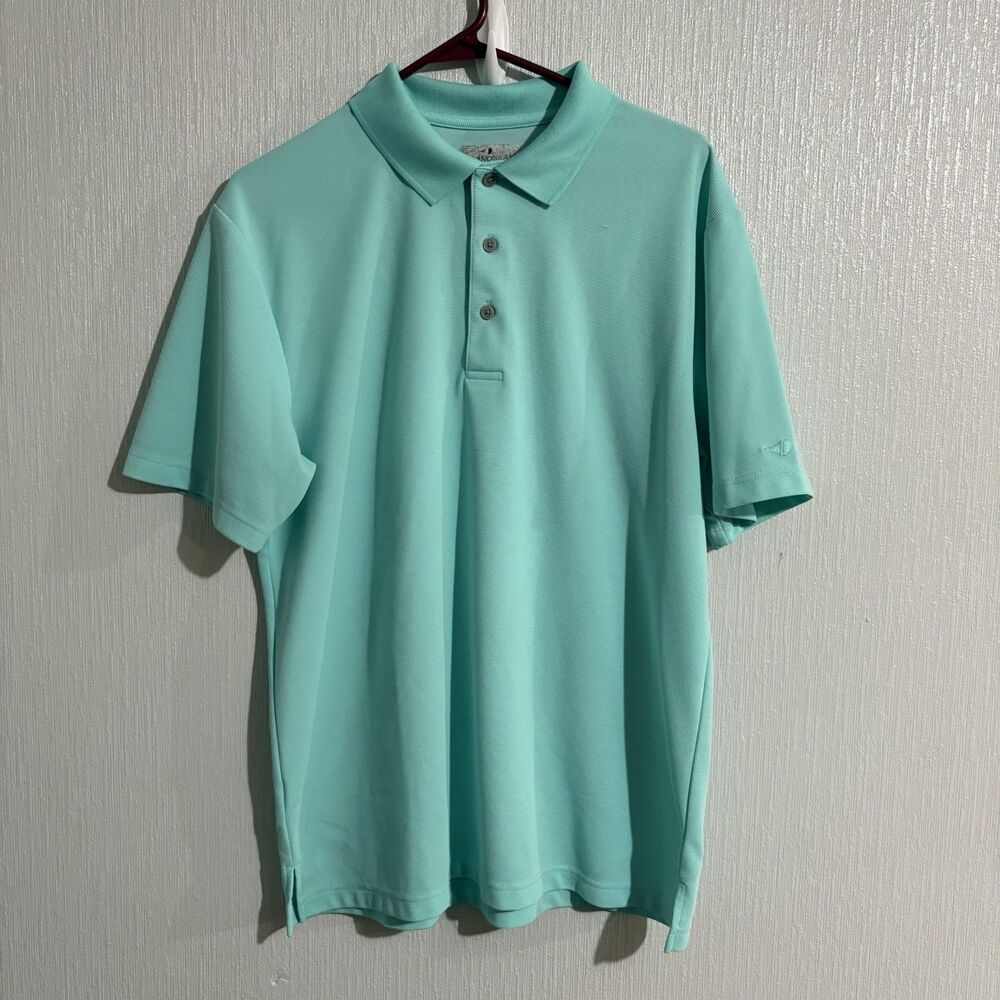 Vintage Grand Slam Collared Shirt Sea Foam Golf Work Athletic Sport Tennis Men L